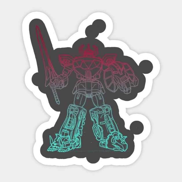 Neon Megassord Sticker by edwinj22